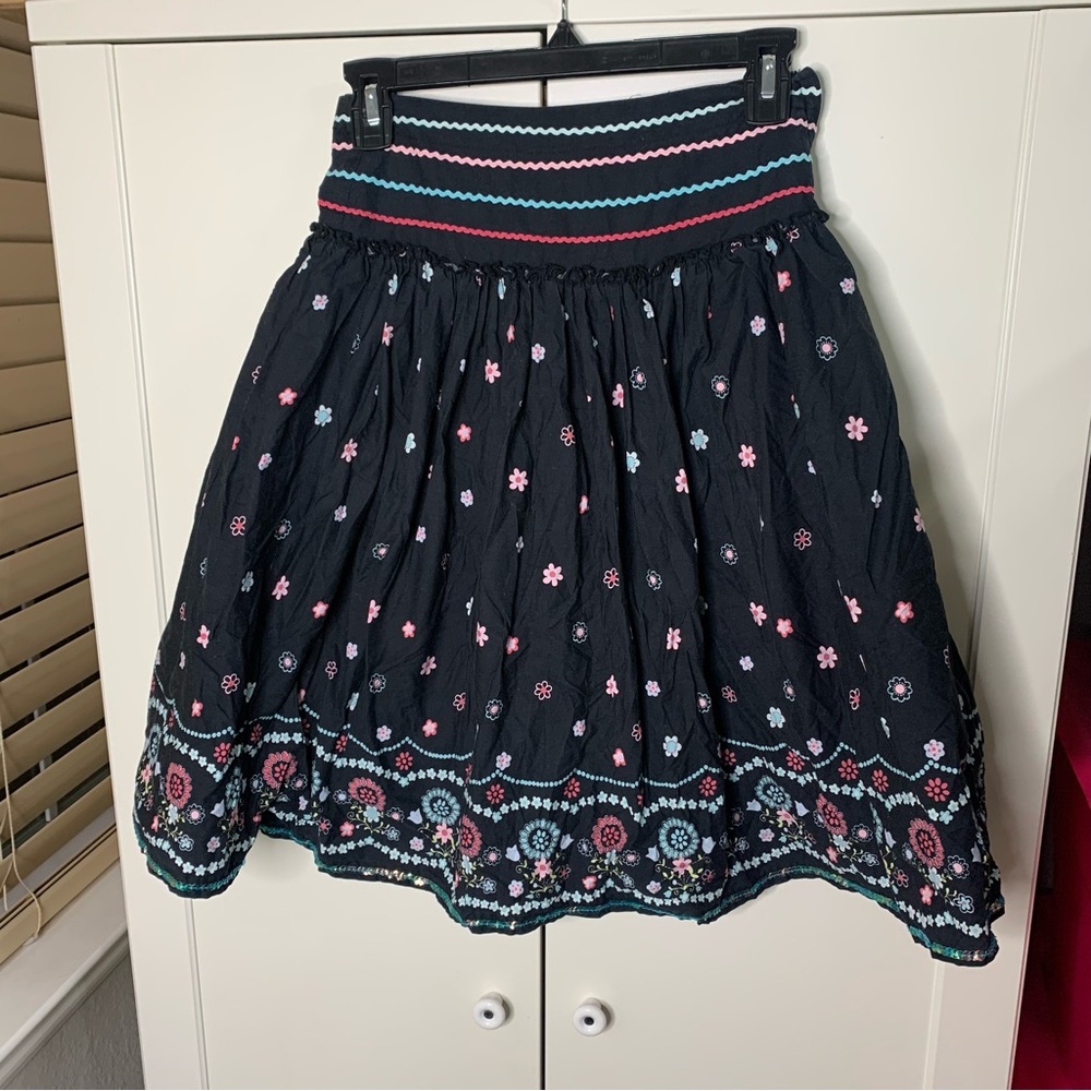 Pumpkin Patch Embroidered Puffy Skirt